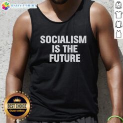 Trendy Hot Socialism is the Future tank top featuring bold graphics, perfect for summer casual wear and political statements.