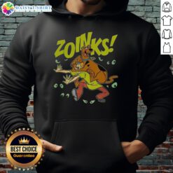 Hot Scooby-Doo and Shaggy Rogers vintage cartoon Zoinks hoodie featuring vibrant graphics and a cozy fit.