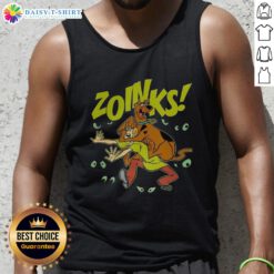 Vintage Scooby-Doo and Shaggy Rogers 'Zoinks!' tank top design featuring colorful cartoon graphics.