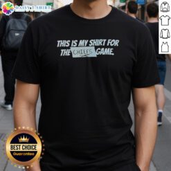 Stylish Kansas City Chiefs game t-shirt with bold lettering, perfect for showing team spirit at the game.