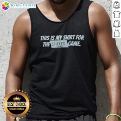 Stylish tank top reading 'Hot - This Is My Shirt For The Kansas City Chiefs Game' perfect for game day attire.