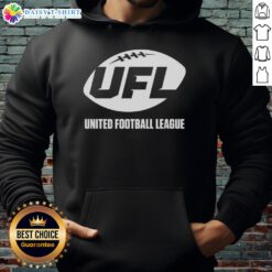Hot UFL United Football League primary logo hoodie featuring a bold design and vibrant colors, perfect for fans.