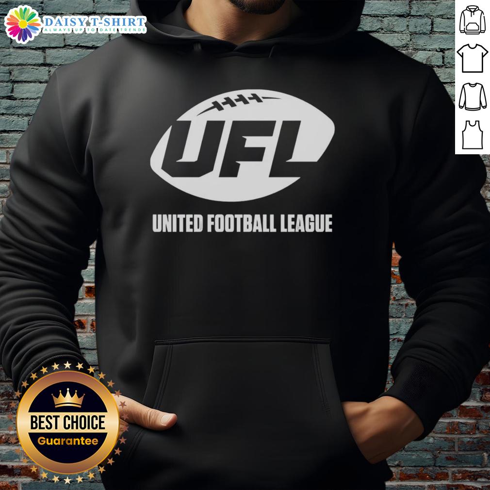 Hot UFL United Football League primary logo hoodie featuring a bold design and vibrant colors, perfect for fans.