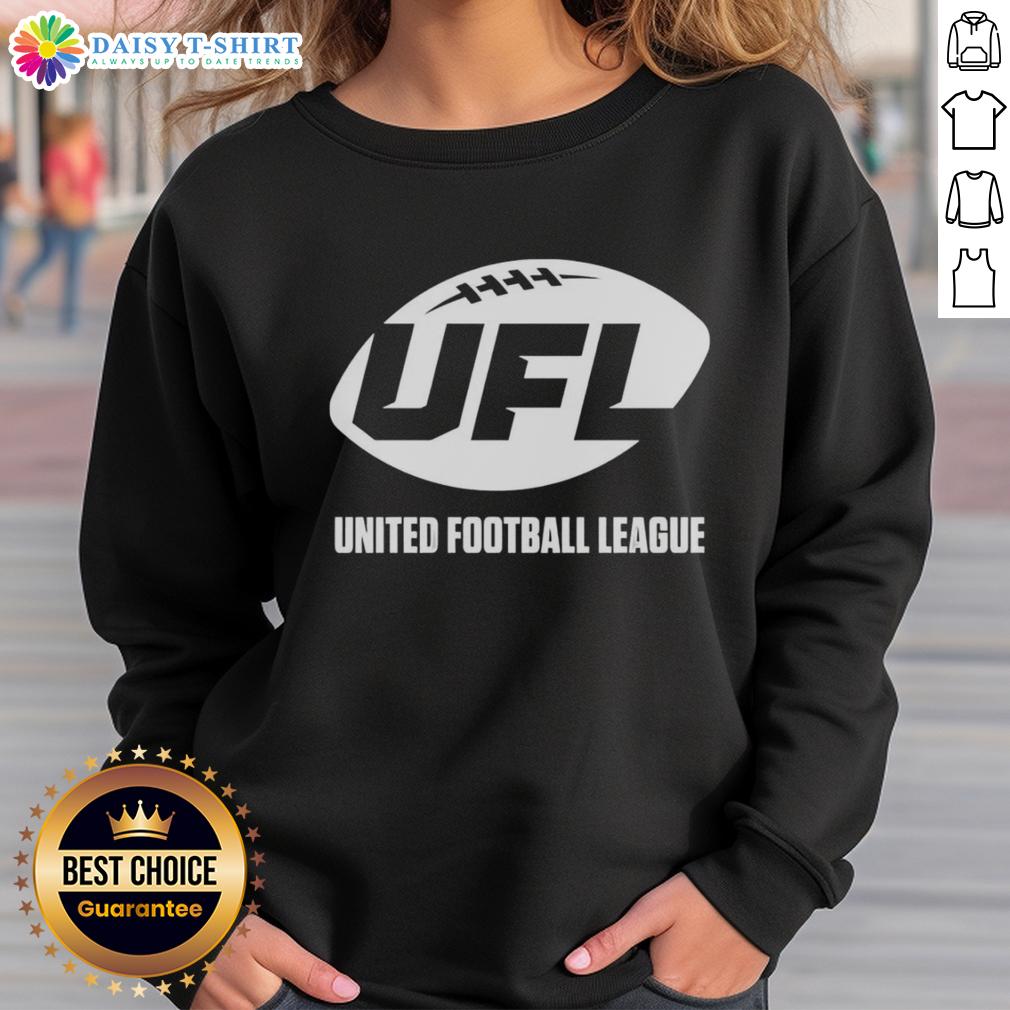 Alt Text: Hot UFL United Football League primary logo sweatshirt featuring bold design and comfortable fit for fans.
