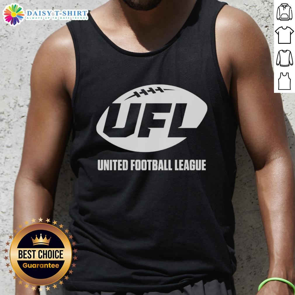 Hot UFL United Football League primary logo tank top featuring bold design and vibrant colors for fans.