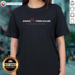 Nice 100 G Protein Exclusive Club Ladies Tee for fitness enthusiasts, celebrating protein goals and healthy lifestyles.