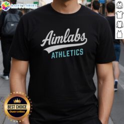 Nice Aimlabs Athletics Logo T-Shirt featuring a stylish design perfect for gamers and fitness enthusiasts.