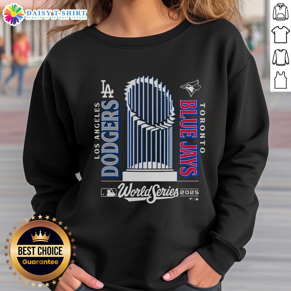 Alt Text: Cozy Nice Blue Jays 2025 World Series Match Up Sweatshirt featuring team logo and vibrant blue design.