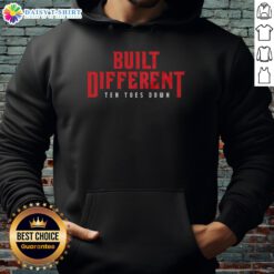Stylish Nice Built Different Ten Toes Down Hoodie in black, showcasing a trendy design and comfortable fit.
