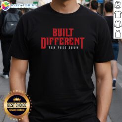 Alt Text: Nice Built Different Ten Toes Down T-Shirt featuring bold graphic design, perfect for casual streetwear enthusiasts.