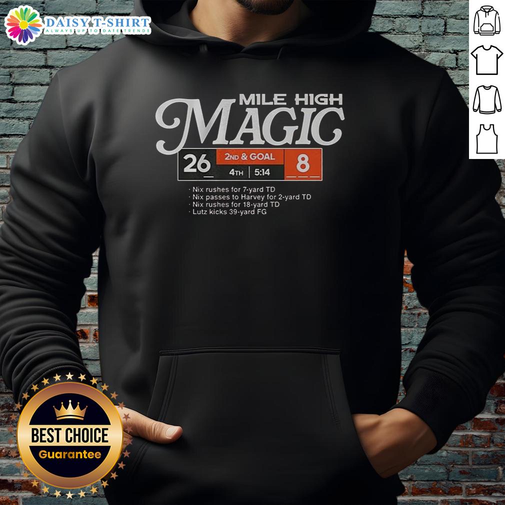 Nice Denver Broncos Football Mile High Magic Hoodie featuring team colors and logo, perfect for game day wear.