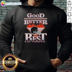 Chicago Bears NFL helmet hoodie featuring 'Nice, Good, Better, Best' design for fans and stylish wear.