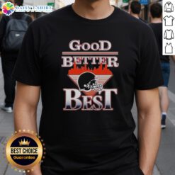 Alt Text: Nice Good Better Best Chicago Bears NFL helmet t-shirt showcasing team spirit and style for fans.