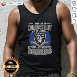 Raiders tank top design celebrating fandom, perfect for game day in Connecticut. Show your team spirit!