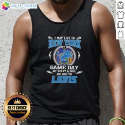 Detroit Lions tank top design for fans living in New York, showcasing team spirit on game day.