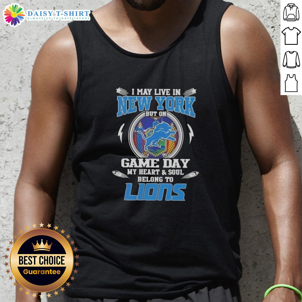 Detroit Lions tank top design for fans living in New York, showcasing team spirit on game day.