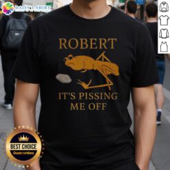 Nice Marcus The Worm T-Shirt featuring the phrase 'It's Pissing Me Off' in bold, colorful lettering on a casual tee.