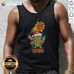 Phoenix Suns Christmas Grinch Santa Hat tank top for holiday 2025, perfect for festive fans and game day wear.