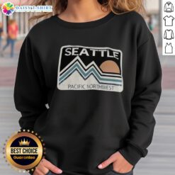 Cozy Nice Seattle Pacific Northwest sweatshirt showcasing iconic Seattle skyline and nature-inspired design.