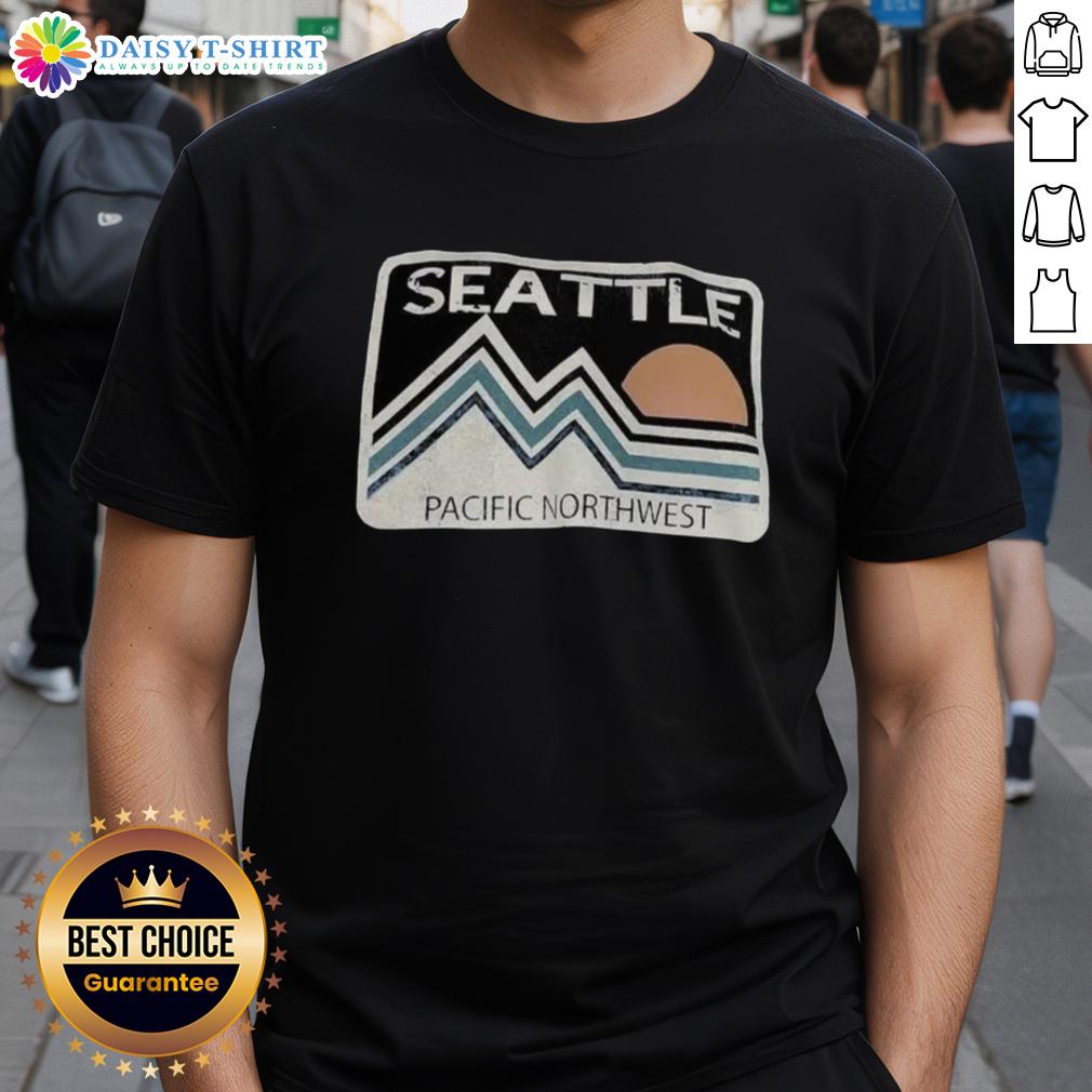 Seattle Pacific Northwest T-Shirt featuring scenic designs, perfect for lovers of the PNW and outdoor adventures.