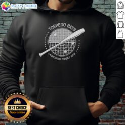 Nice Torpedo Bats launching direct hits in a baseball-themed hoodie, perfect for baseball fans and players.