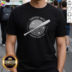 Nice Torpedo Bats launching direct hits on a baseball T-shirt design, perfect for baseball enthusiasts and fans.