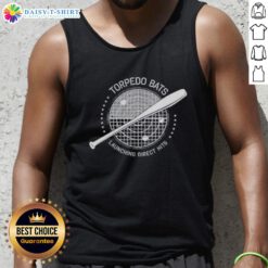 Nice Torpedo Bats launching direct hits in a baseball tank top, perfect for sports enthusiasts and casual wear.