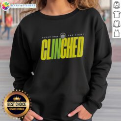 Nice Washington Spirit Clinched 2025 Sweatshirt featuring team colors and logo, perfect for fans and supporters.