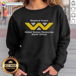 Stylish Weyland-Yutani Global Human Resources sweatshirt featuring logo and modern design for fans of sci-fi apparel.