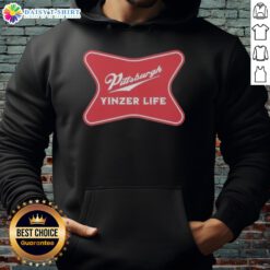 Official Pittsburgh Yinzer Life hoodie featuring 'The Champagne of Cities' slogan, perfect for proud Pittsburgh fans.