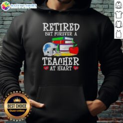 Official Retired But Forever A Teacher At Heart Detroit Lions Football Hoodie showcasing a vibrant design and team logo.