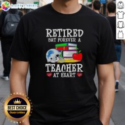 Official Retired But Forever A Teacher At Heart Detroit Lions Football T-Shirt showcasing a vibrant design for dedicated fans.