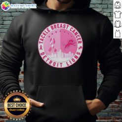 Official Tackle Breast Cancer Detroit Lions hoodie featuring a skyline design, perfect for fans supporting the cause.