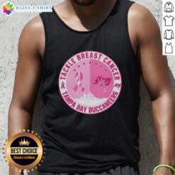 Official Tackle Breast Cancer Tampa Bay Buccaneers skyline tank top featuring team colors and logo, perfect for fans.