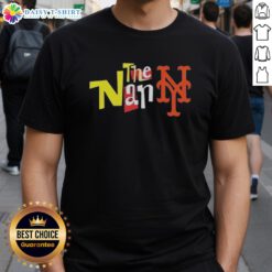 Official The Nanny New York Mets T-Shirt featuring iconic designs for fans of the show and baseball enthusiasts.