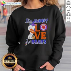 Official Snoopy Love Her Chicago Bears Sweatshirt featuring a playful Snoopy design and team colors.