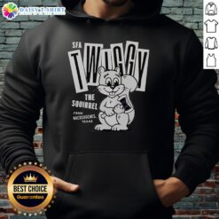 Official Twiggy the Campus Squirrel Hoodie featuring a cute squirrel design, perfect for students and campus life.