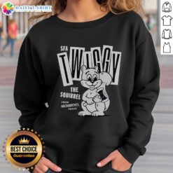 Official Twiggy the Campus Squirrel Sweatshirt featuring a playful squirrel design, perfect for college students.
