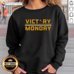 Official Victory Monday Pittsburgh Steelers sweatshirt featuring team logo and colors, perfect for fans celebrating a win.