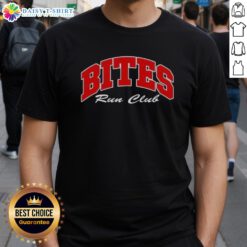 Alt Text: Original Bites Run Club Volume T-Shirt featuring a stylish design perfect for runners and fitness enthusiasts.