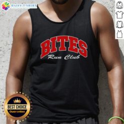 Original Bites Run Club volume tank top in vibrant color, perfect for running and fitness enthusiasts.
