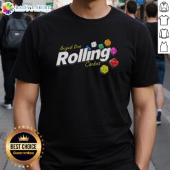 Original Dice Rolling Candies T-Shirt featuring colorful candy dice design, perfect for gamers and candy lovers.