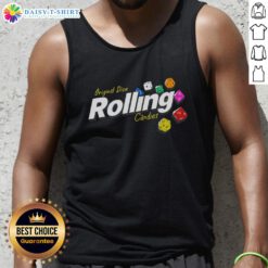 Original Dice Rolling Candies Tank Top featuring colorful dice graphics for gamers and candy lovers.