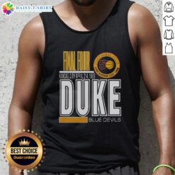 Alt Text: Original Duke University Blue Devils 1988 Kansas City tank top featuring iconic blue and white team colors.