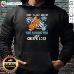 Premium hoodie featuring 'How I Sleep When the Eagles Win and Chiefs Lose' for passionate NFL fans.