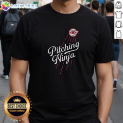 Premium Pitching Ninja Los Angeles Dodgers T-Shirt showcasing a stylish design for baseball fans.