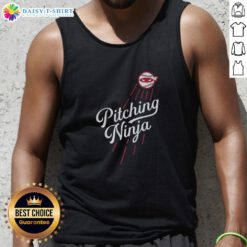 Premium Pitching Ninja Los Angeles Dodgers tank top featuring vibrant team colors and stylish design for baseball fans.