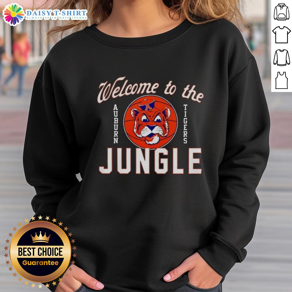 Top Auburn Tigers Welcome to the Jungle sweatshirt featuring vibrant team colors and logo, perfect for game day wear.