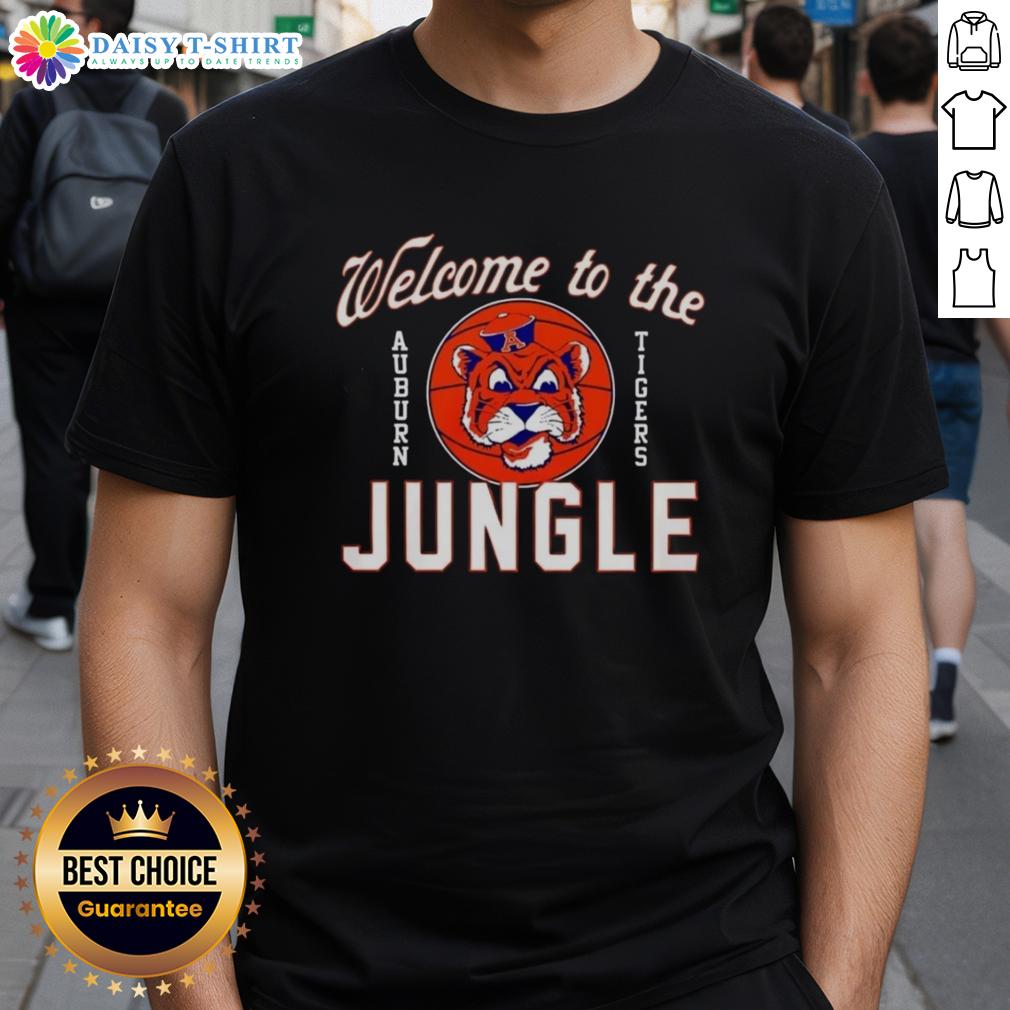 Top Auburn Tigers Welcome To The Jungle T-Shirt featuring vibrant team colors and logo, perfect for fans and game day.
