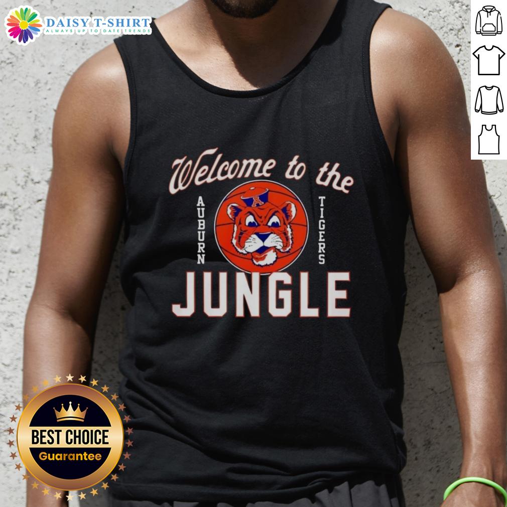 Top Auburn Tigers Welcome to the Jungle tank top featuring vibrant team colors and logo for fans and game day wear.